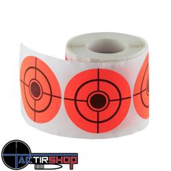 Cibles adh&eacute;sives Orange Diam 5cm par rouleau de 250