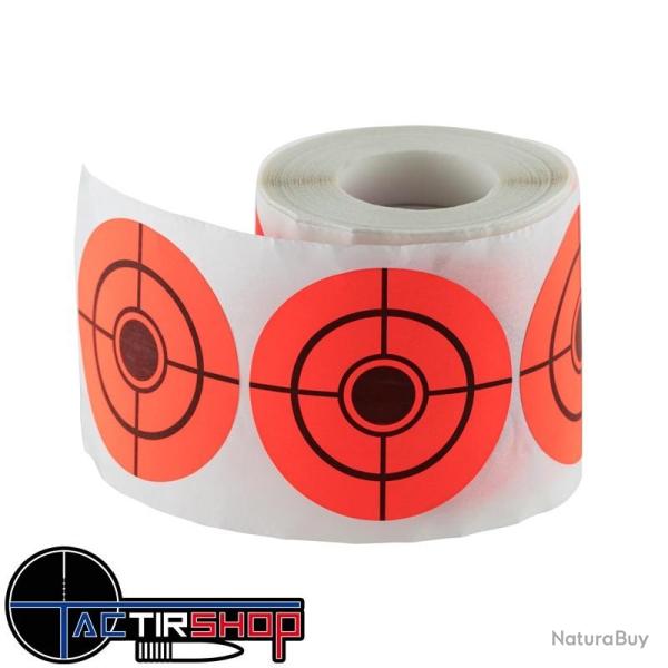 Cibles adh�sives Orange Diam 5cm par rouleau de 250