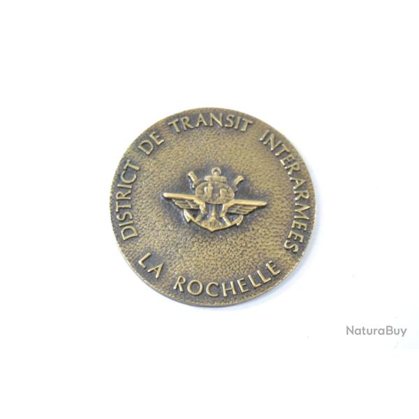 M�daille de table District de transit interarm�es de La Rochelle DTIA