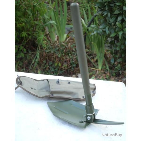 Pelle pliante MILTEC avec un pic int�gr� apr�s guerre avec sa housse plastique EBR24PEL002