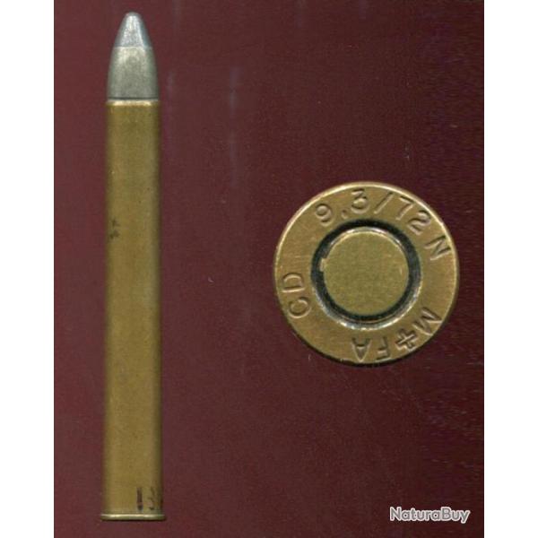 9.3 x 72 R  - marquage M+FA QSX  9.3/72N - balle cuivre �tam� pointe plomb