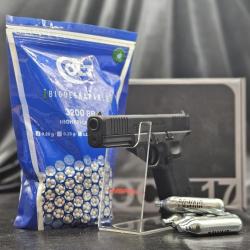 PACK PR&Ecirc;T A TIRER PISTOLET GLOCK 17 GEN5 MOS BBS 6MM CO2 - BLACK