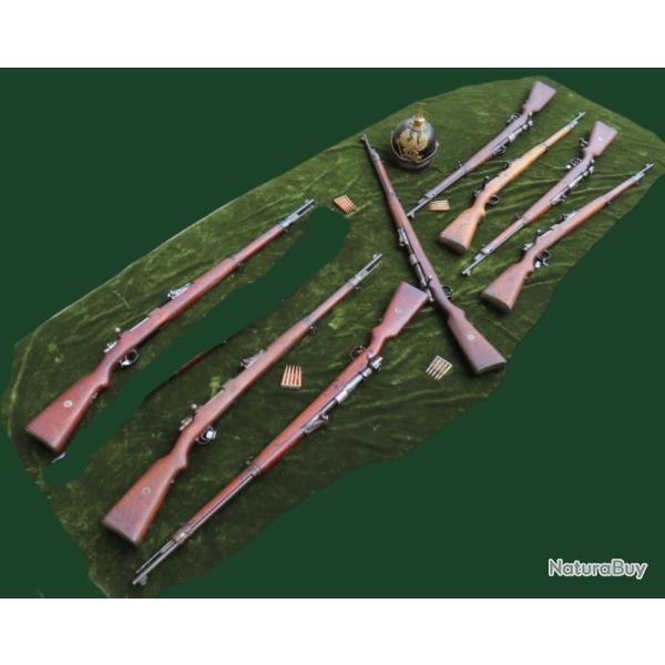 Fusils r�glementaires allemand Gewher 98 mono-matricule divers fabricants calibre d'origine
