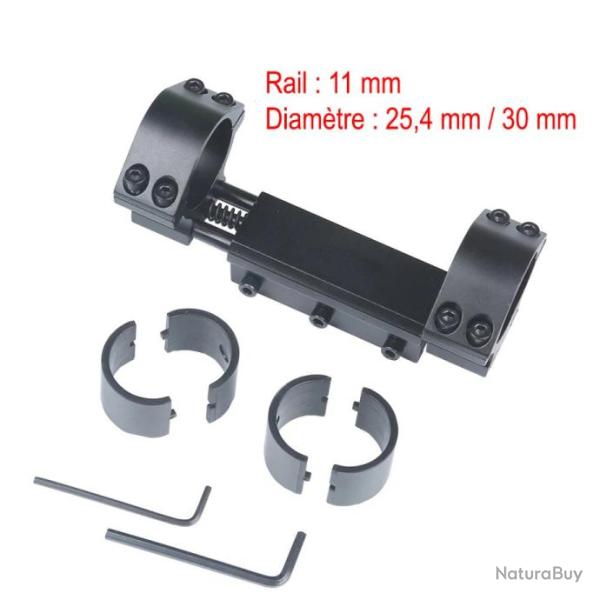 Collier de montage double � compensation de recul diam�tre 25,4 30mm - Rail 11mm