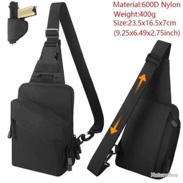Sac � dos bandouli�re tactique transport arme EDC - Mod�le C