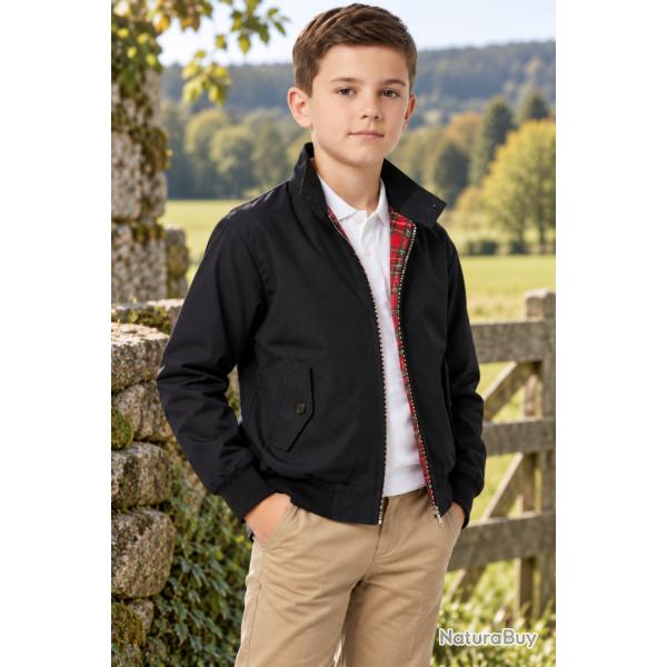 Vestes Harrington Noir enfant