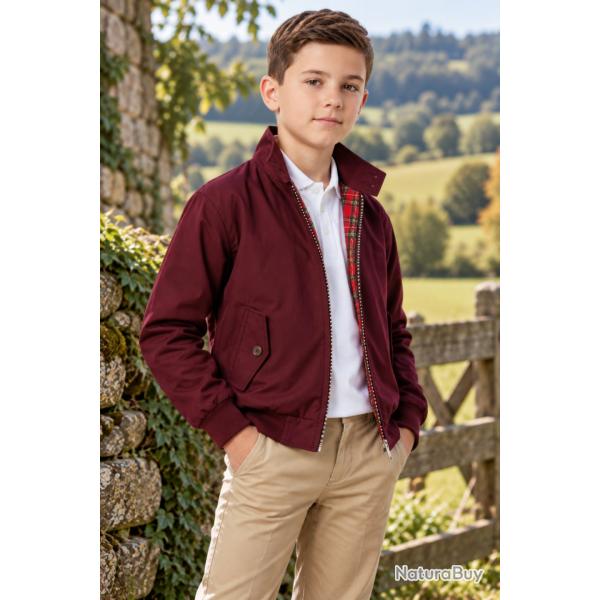 Vestes Harrington Bordeau  enfant