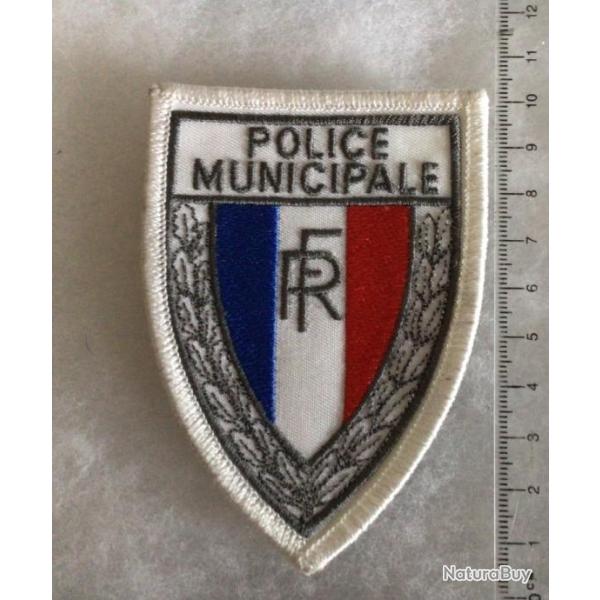 FRANCE - Insigne brod� POLICE MUNICIPALE  sur velcro (obsol�te + 10 ans)