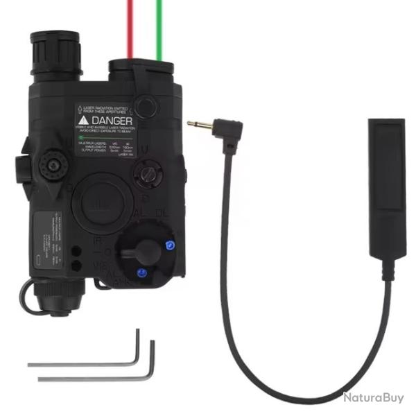 Lampe avec double Laser Rouge et vert LED 500 lumens pour arme d'�paule