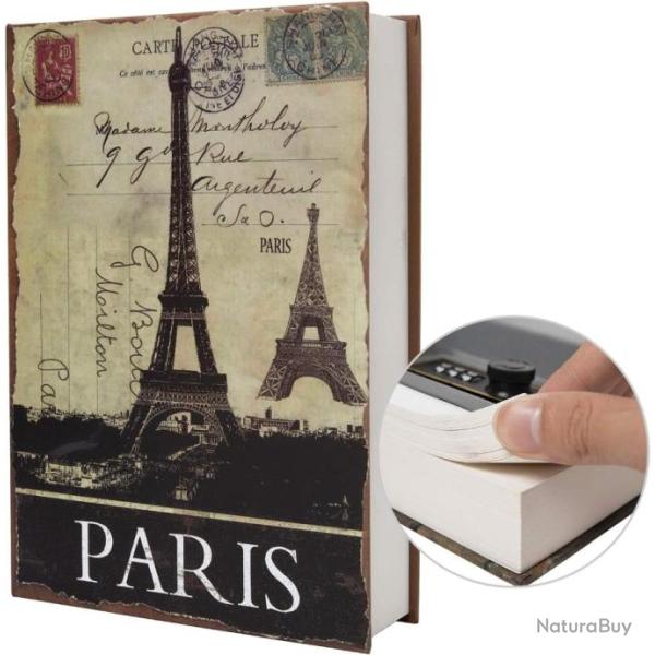 Coffre fort Dissimul� Livre Combinaison Code Cadenas Papiers Argent