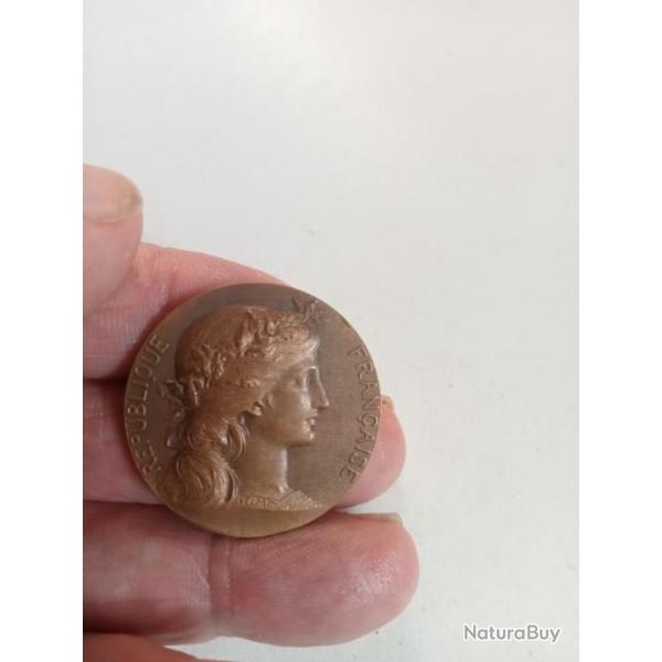 jeton republique francaise la chanson 1921 bronze