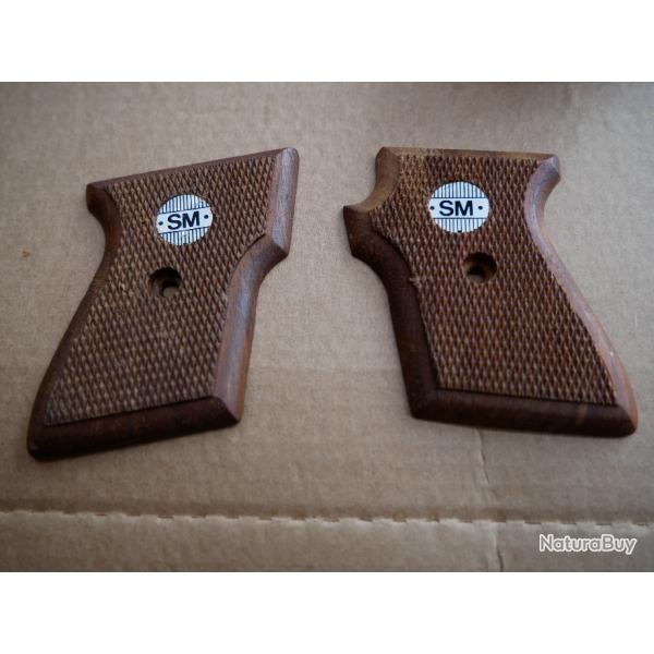Plaquettes bois de pistolet SM petit mod�le