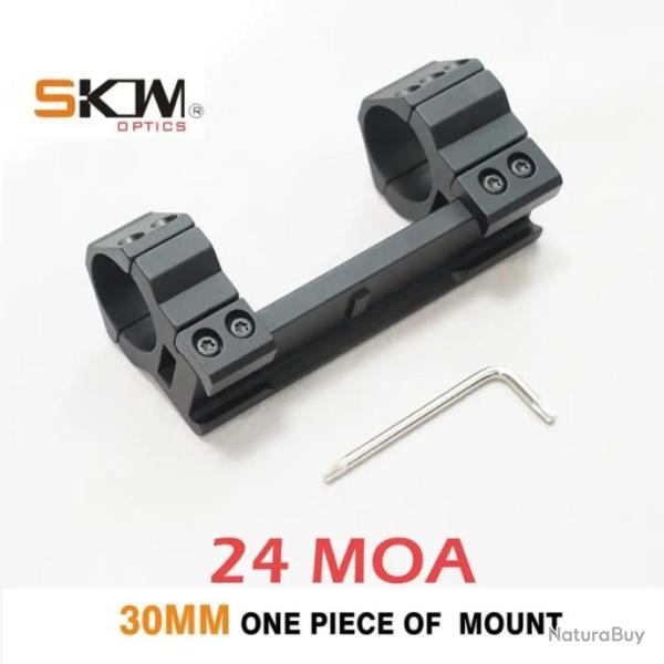 Montage double colliers pour lunette avec compensation de 24MOA 0,4�