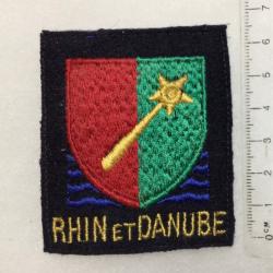 FRANCE LIB&Eacute;RATION 1944/1945 - INSIGNE TISSU brod&eacute; 1&deg; ARM&Eacute;E RHIN ET DANUBE (1)