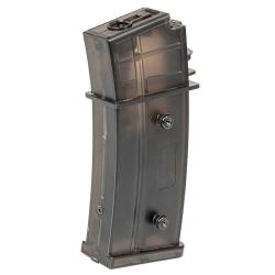 Chargeur hi-cap de 300 billes pour r&eacute;pliques G36 - smoke