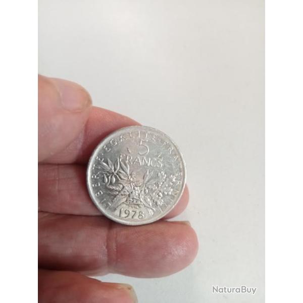 5 francs 1978 nikel tr�s bon �tat