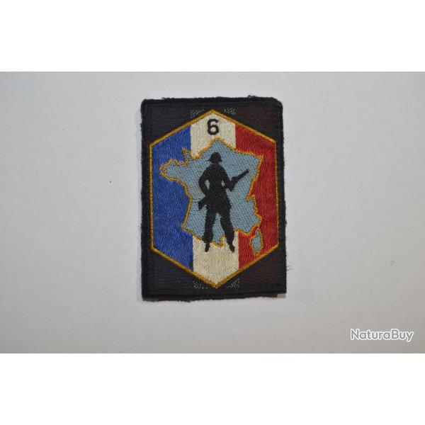 Insigne Tissu Brod� d�fense op�rationnelle du territoire 6 R�gion Militaire (17C)