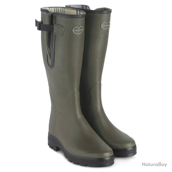 Bottes Le Chameau Vierzon doubl�es jersey Vert fonc�