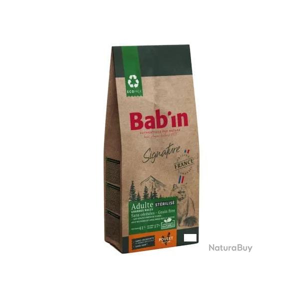 1 paquet de 6 kg de croquettes sans c�r�ales/chat adulte/ Grande race/BAB'IN/ au Poulet