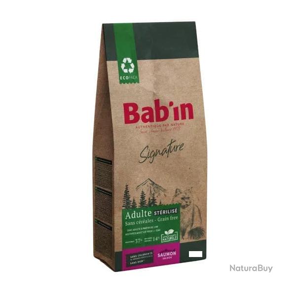 1 paquet de 1,5 kg de croquettes au saumon chat adulte/ BAB'IN sans c�r�ales