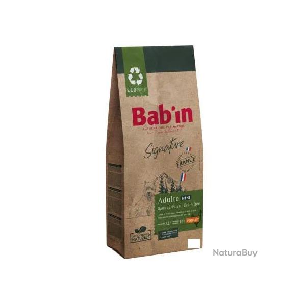 1 paquet de 2 kg de croquettes sans c�r�ales pour chien Bab'in