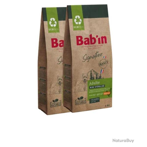 2 paquets de 2kg de croquettes petit chien, st�rilis�/ BAB 'IN-Petite race