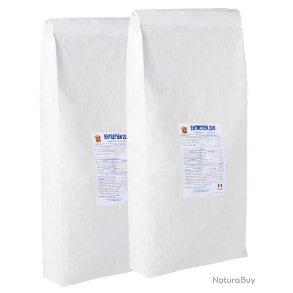 LOT DE 2 PAQUETS de 14 kg de croquettes all�g�es chien adulte/ ENTRETIEN 20/08