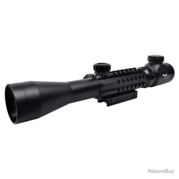 Lunette de tir tactique 3-9x40 � r�ticules lumineux et rail monobloc