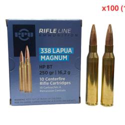 MUNITIONS PARTIZAN CALIBRE 338 LAPUA MAG HP BT 250gr - 16.2g x100 