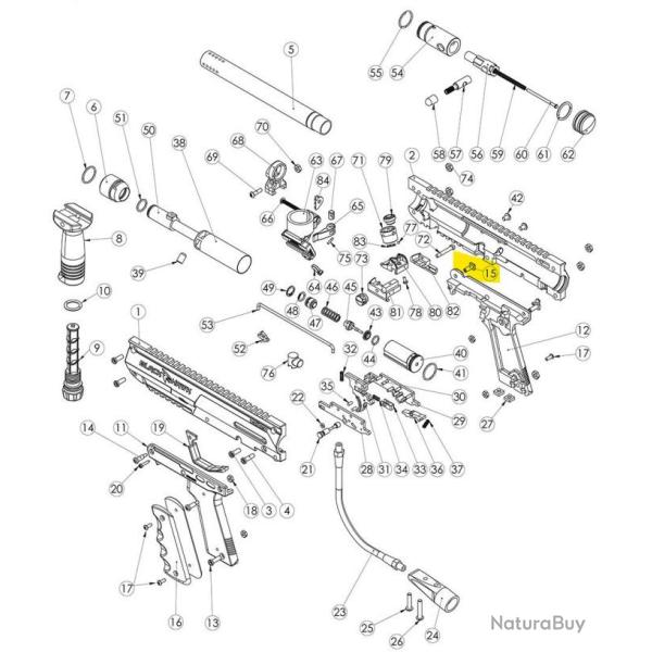 SW1 Frame retention Nut Stem - 15