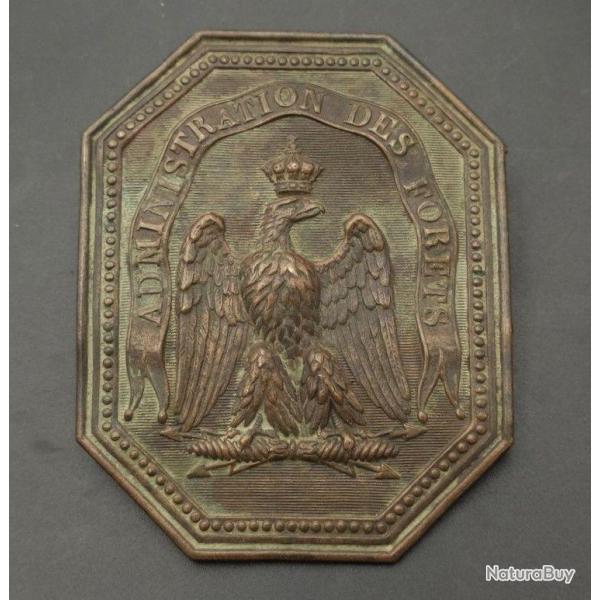 PLAQUE DE BAUDRIER D'ADMINISTRATION DES FORETS - FRANCE SECOND EMPIRE Bon Collection France Second E