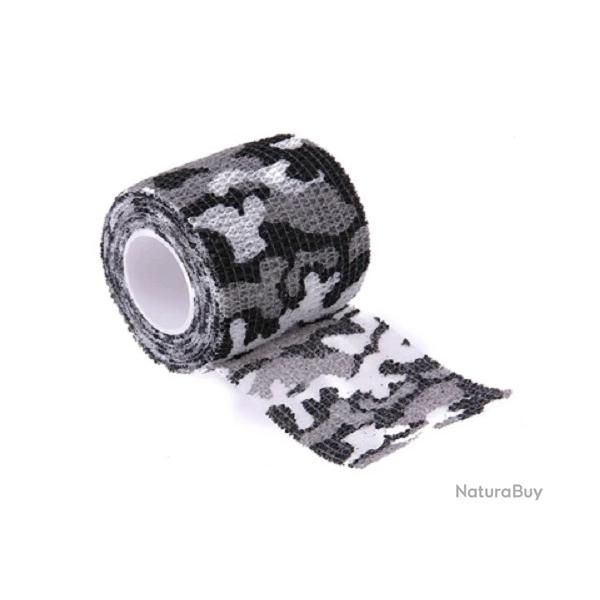 Rouleau adh�sif camouflage treillis noir/blanc/gris x2