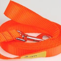 Longe NYLON FLUO ORANGE 3 m ORANGE AVEC poign&eacute;e