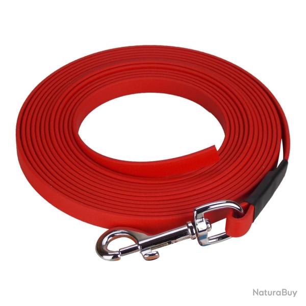 Longe BIOTHANE BETA plate 13 mm Rouge 20 m SANS poign�e