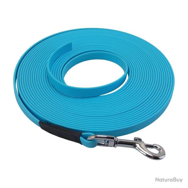 Longe BIOTHANE BETA plate 13 mm 10 m SANS poign�e bleu ciel
