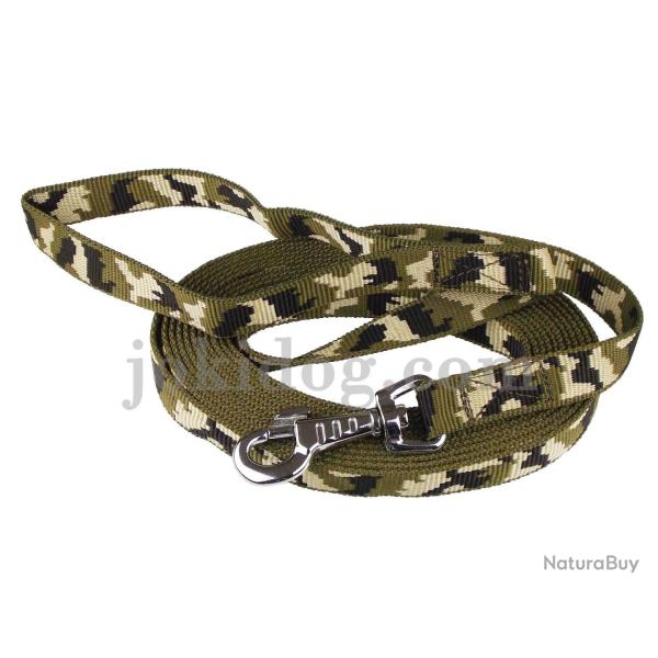Longe nylon camo vert 20 mm 20 m AVEC poign�e
