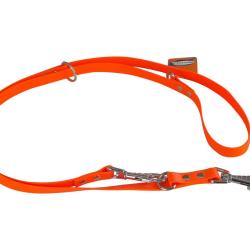 Laisse R&eacute;glable BIOTHANE 19mm orange fluo 2 m 19 mm