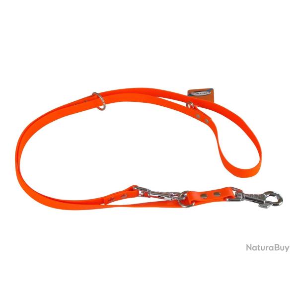 Laisse R�glable BIOTHANE 19mm orange fluo 2 m 19 mm
