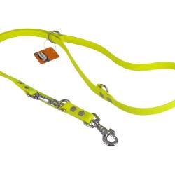 Laisse R&eacute;glable BIOTHANE 19mm jaune fluo 2 m 19 mm