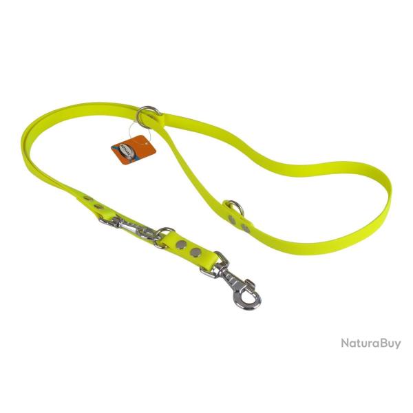 Laisse R�glable BIOTHANE 19mm jaune fluo 19 mm 2,40 m