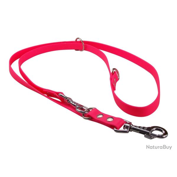 Laisse R�glable BIOTHANE 19mm Rose 19 mm 2,40 m