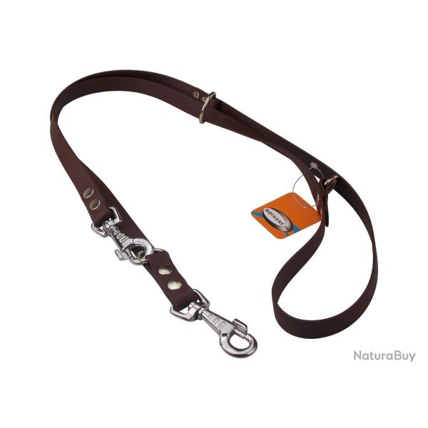 Laisse R�glable BIOTHANE 19mm marron 19 mm 2,40 m