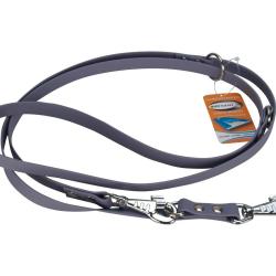 Laisse R&eacute;glable BIOTHANE 19mm 19 mm 2,40 m gris