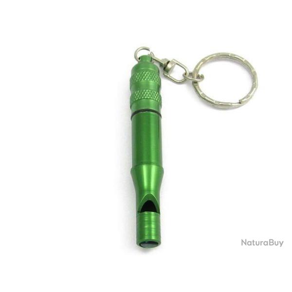 Sifflet chien aluminium vert