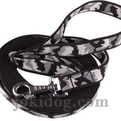 Longe nylon camo noir 25 mm 3 m AVEC poign&eacute;e