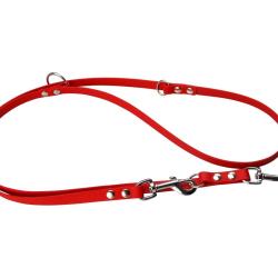 Laisse R&eacute;glable BIOTHANE 16mm Rouge 2 m