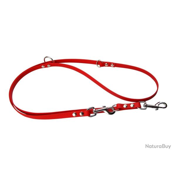 Laisse R�glable BIOTHANE 16mm Rouge 2 m