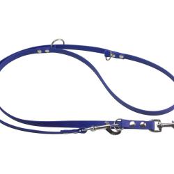 Laisse R&eacute;glable BIOTHANE 16mm bleu roi 2 m