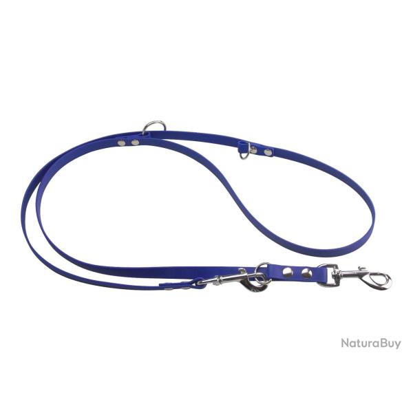 Laisse R�glable BIOTHANE 16mm bleu roi 2 m
