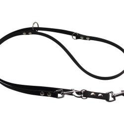 Laisse R&eacute;glable BIOTHANE 16mm noir 2 m